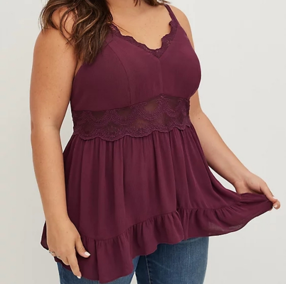 LACE INSET BABYDOLL Size 1